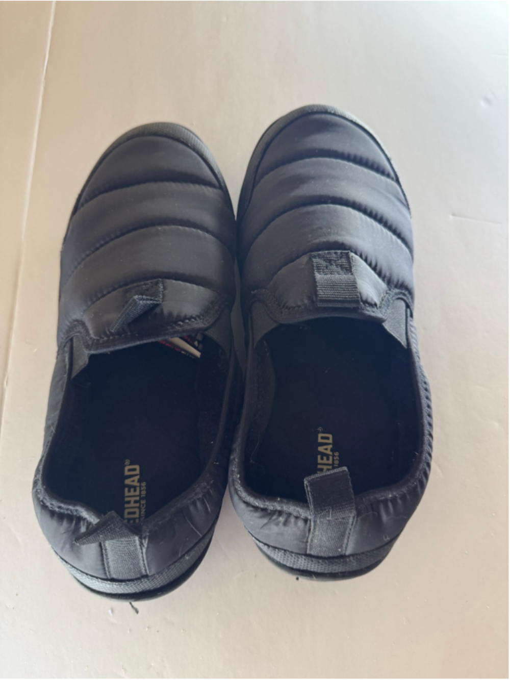 Men's RedHead Black Quilted Slip-On Loafers Size 11